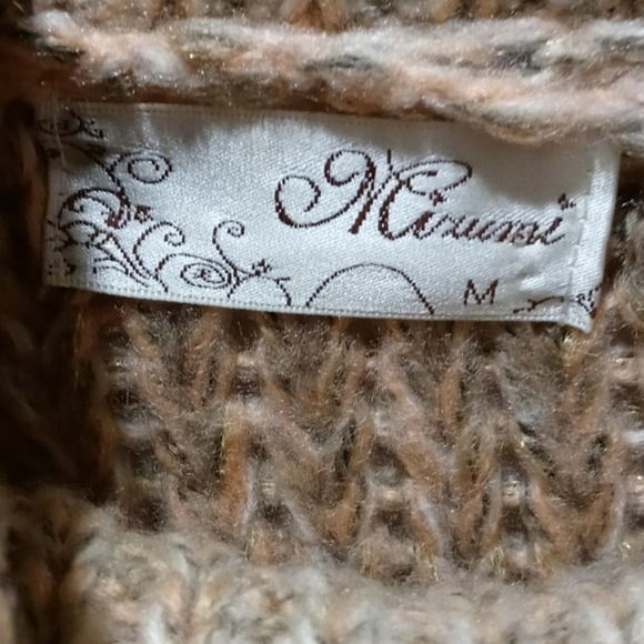 Chunky loose knit cowl neck sweater medium - Picture 3 of 9